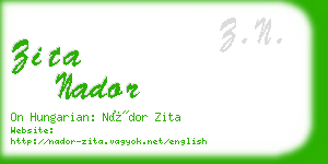 zita nador business card